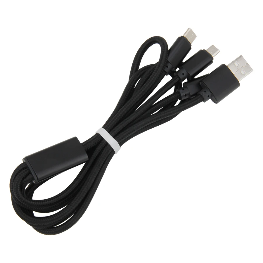 300pcs 안 드 로이드에 대 한 1 USB 케이블에 3 아이폰 Type-c 휴대 전화 다기능 Usb 하나 드래그 3 휴대 전화 충전 케이블
