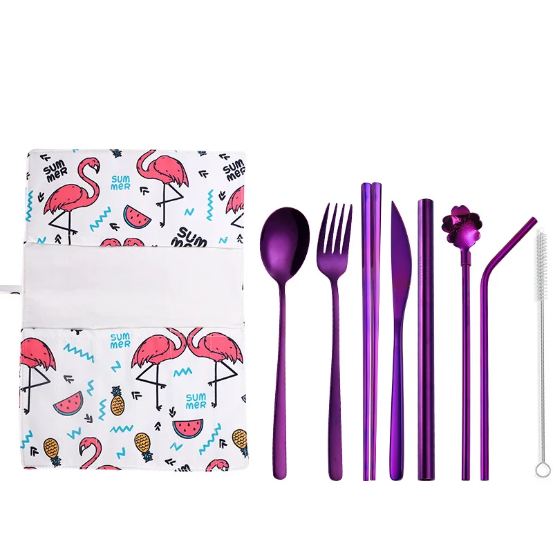 Многоразовый столовый набор столовые ножи вилки ложки Западная кухня портативная столовая посуда из нержавеющей стали домашний праздничный набор столовой посуды