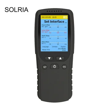 

New 8 in 1 Handheld Mini TVOC HCHO Sensor Analyzer Breath alyzer Air Quality Monitor PM1.0 PM2.5 PM10 Gas Detector