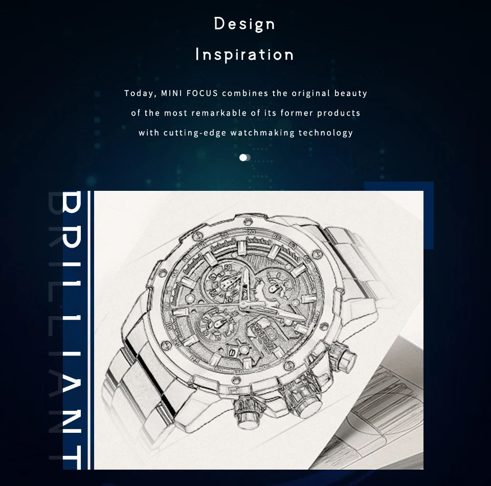 MINI FOCUS Quarzuhr für Herren, wasserdicht_voghion.com