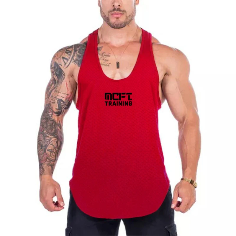 

Gym New Mesh Men's Tank Top Clothing Bodybuilding Sleeveless Fitness Vest Muscle Singlets Fashion Sports Workout Man Undershirt