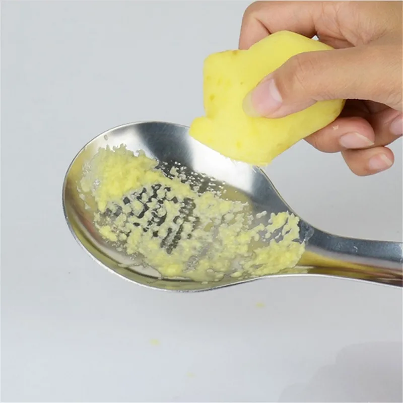 Ginger Grater Spoon Stainless Steel Ginger Tea Spoon Garlic