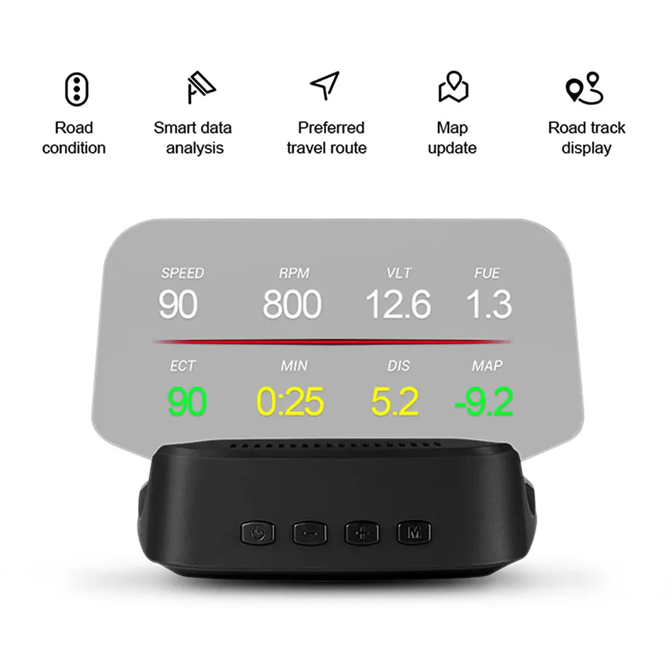 6 &quotАвтомобильный дисплей HUD с двойной системой OBD GPS 5 режимов подвесные