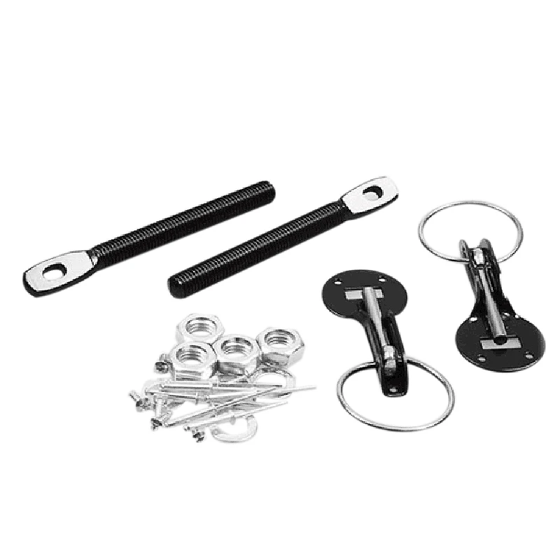 

Universal Aluminum Alloy Bonnet Hood Pin Lock Kit Down Hood Lock Latch Pins
