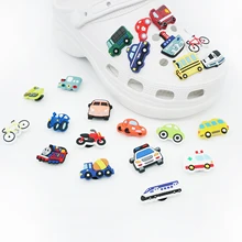 1 Pcs Shoe Charms Bicycle Truck Bus Train Ship Soft PVC Shoe Decorations for Croc Jibz Garden Shoe Sneakers Kid's Gifts