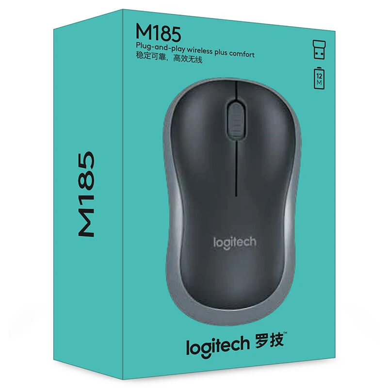 Мышь logitech M185 Беспроводная 1000 DPI|Мыши| |