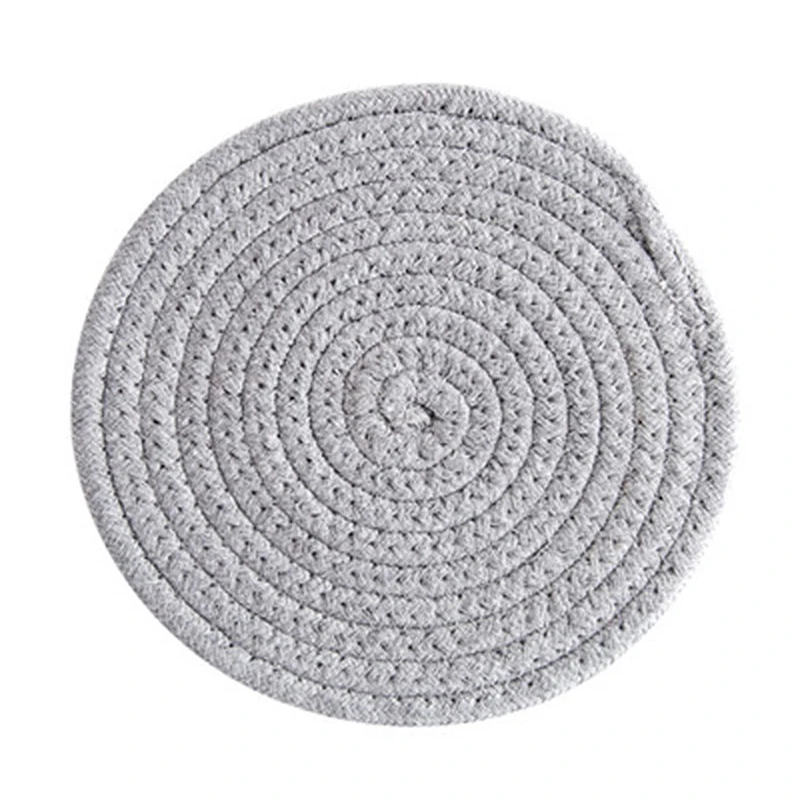HL Round Cotton Weave Insulation Coaster Non-Slip Pot Pad Kitchen Dinner Table Placemat - Цвет: HL