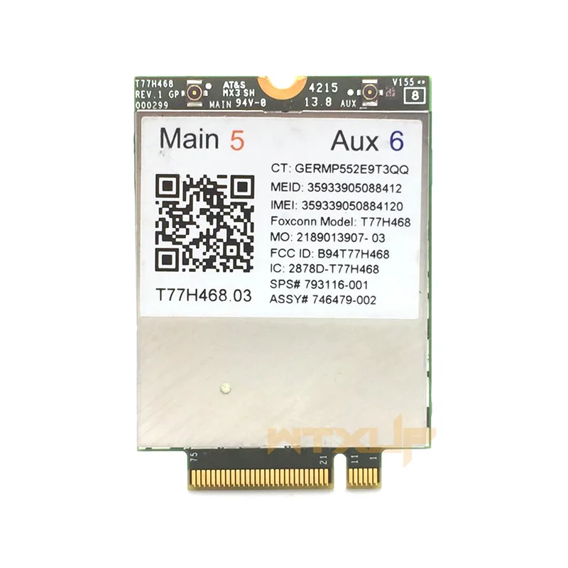 

4G Module LT4211 T77H468 GOBI5000 LTE/EV-DO/HSPA+ WWAN Card SPS:793116-001 for HP LT4211 Elitebook 740 750 820 840 850 G2/810 G3