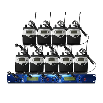 

In Ear Monitor System 2 Channel 9 Bodypack Transmitter Monitor with Monitor Wireless for Stage Studio Equipment