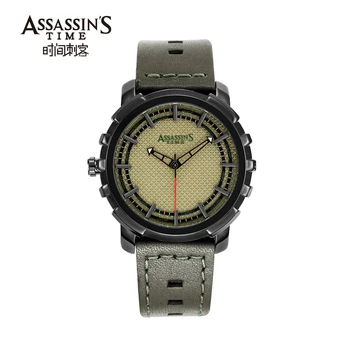 

Japan Quartz Movement High Quality 43mm ASSASSIN'S TIME Men Genuine Leather Rose Gold Waterproof Men Watch Dropshipping