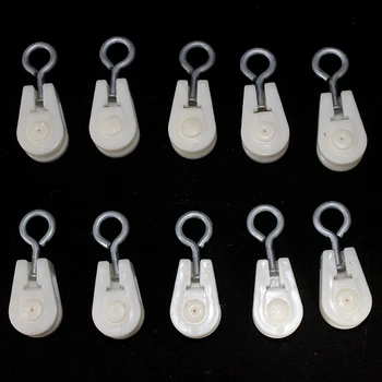 

New Arrival 2020 Vegetable Greenhouse Vent Pulley 5/10/20/30/50pcs Nylon Plastic Hanging Wheel Multifunctional Hook +ABS Pulley