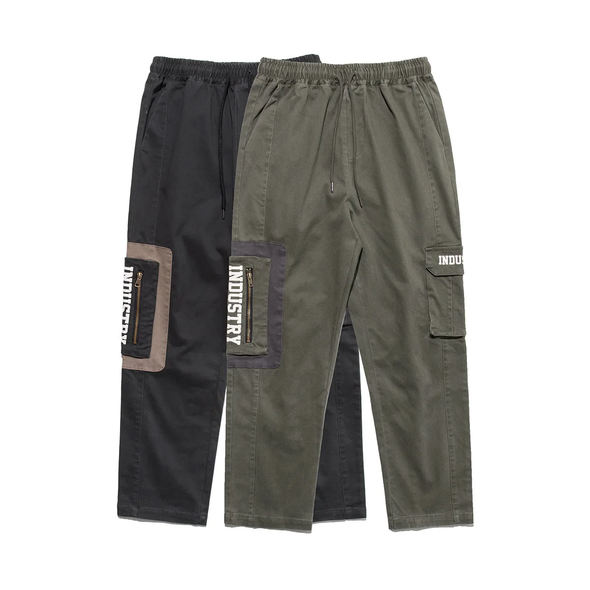 

2019 New Style Japanese-style Popular Brand MEN'S Casual Pants Autumn Pocket Decoration Loose Straight Pants Men's Trend Trouser