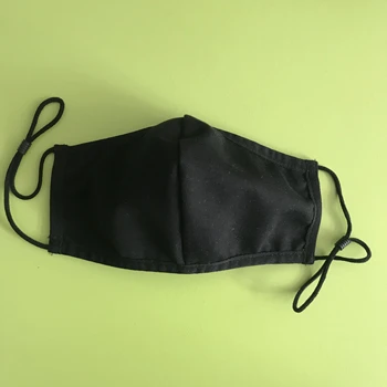 

Anti-Dust Facial Black Face Mask Cloth Face Reusable Wind Cotton Fabric With Adjustable Earloop