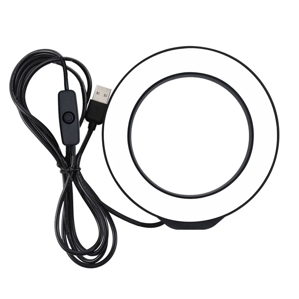 

Pu421B 4.7 Inch 12Cm Usb White Light Led Ring Vlogging Photography Video Lights Black Led Fill Light