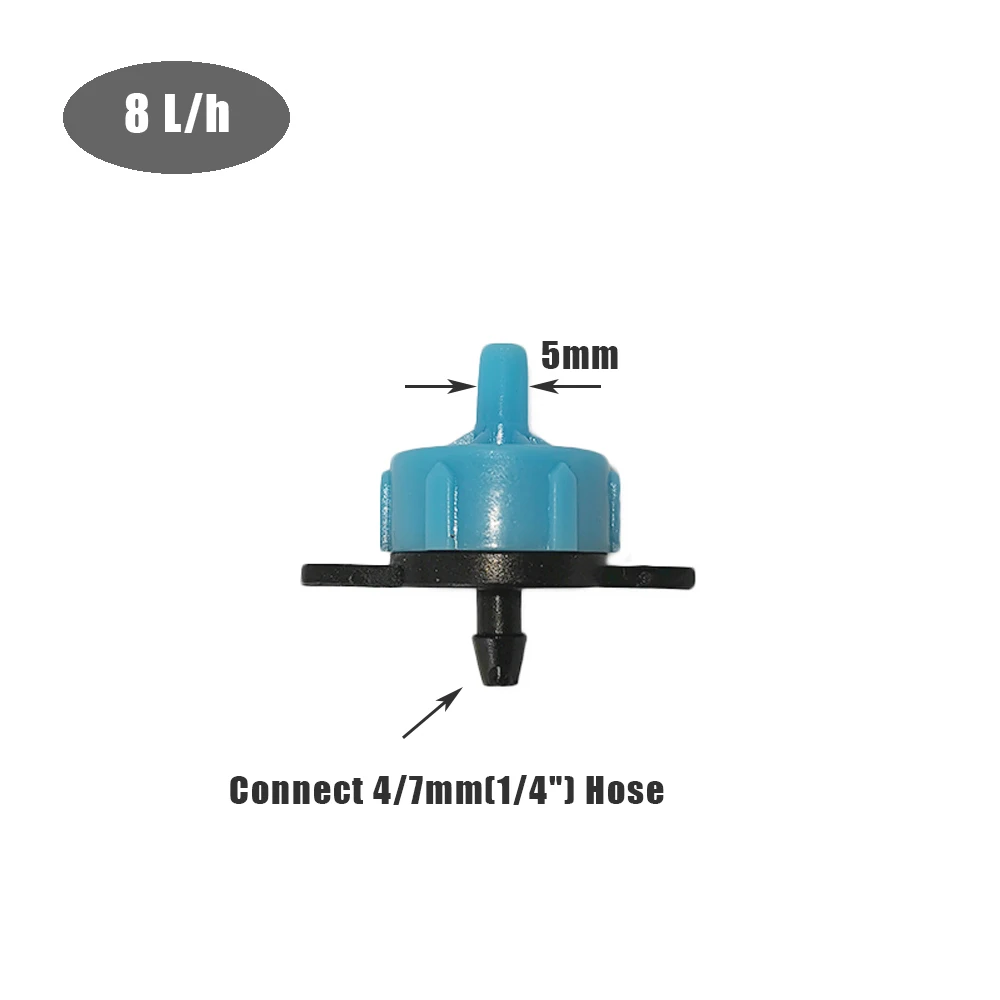 25 шт. капельница с микро потоком устойчивый поток Давление компенсации капельница полива сада сельского хозяйства Оросительная Система капельные фитинги - Цвет: 8 L