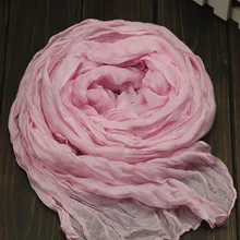 Зимний Солдат цвет теплый шарфик из мягкой ткани хлопковое Плиссированное Платье для малышей и детей постарше и девочек шарфы, длинный шарф