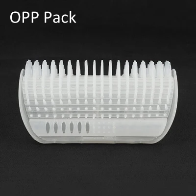 white OPP Normal Игрушка для кошек, угловая пластиковая щетина для царапин, арка, массажер для самоухода, скребок для кошек, щетка для домашних животных, расческа для игры - Цвет: white OPP Normal