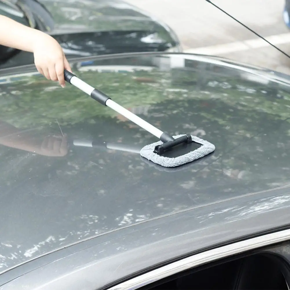 Инструмент для чистки лобового стекла автомобиля с выдвижная ручка щетка моющаяся многоразовая микрофибра колодки супер автомобильный