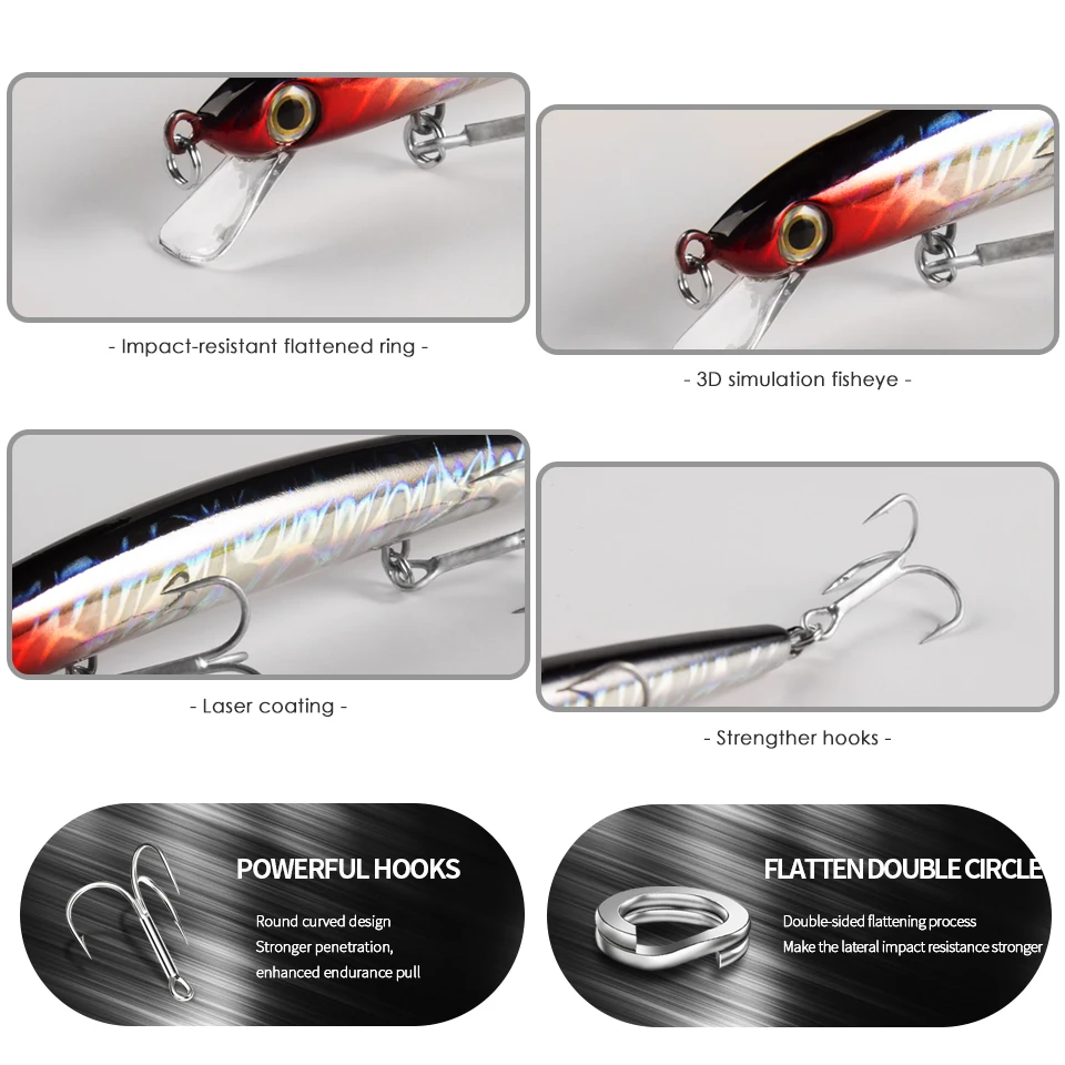 Fishing Lures Minnow 14cm/16g Professional Baits Bearking Hot Model Crankbaits Penceil Bait Popper