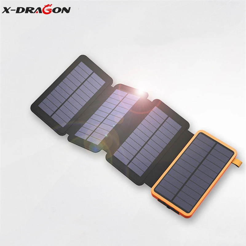 X-DRAGON Outdoor Portable Solar Power Bank with Large Capacity 20000mAh Light | Мобильные телефоны и аксессуары