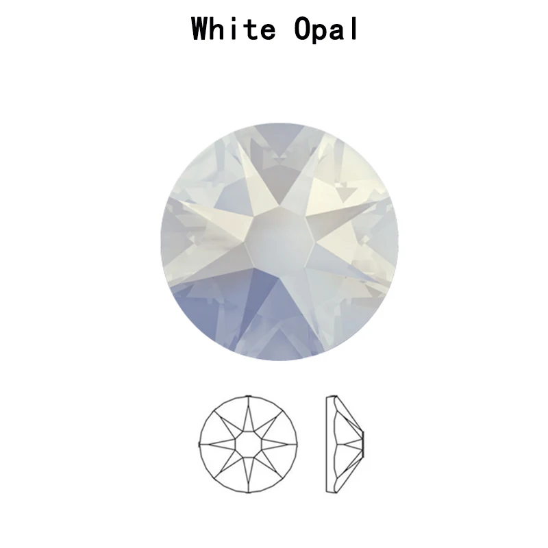YANRUO 2088 не горячая фиксация кристаллы наклейки с плоской обратной стороной на автомобили DIY Стразы на ногти лицо без клея для Одежда со стразами - Цвет: White Opal
