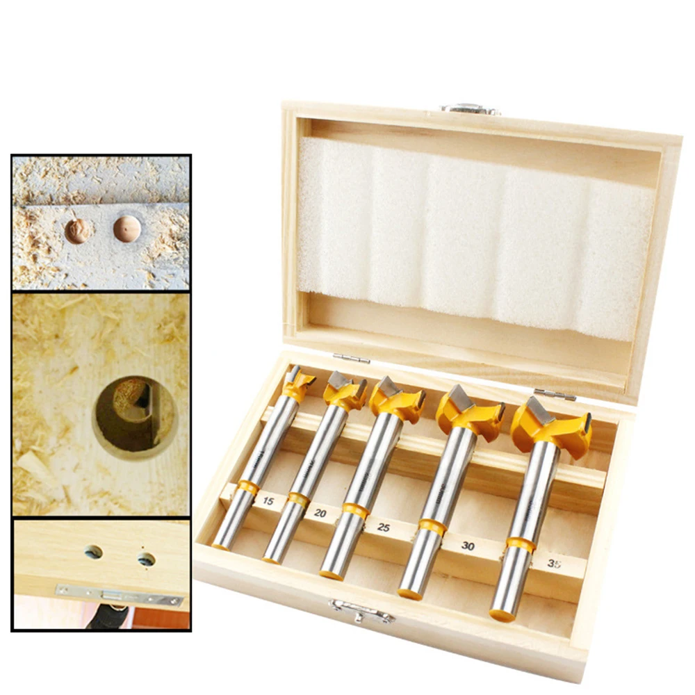 Набор сверл Forstner комплект из 5 насадок для дрели углеродистой стали работ по