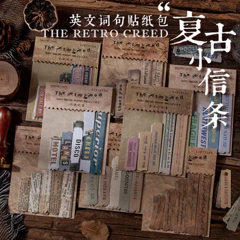 

20set/lot Kawaii Stationery Stickers Retro little creed Diary Planner Decorative Mobile Stickers Scrapbooking DIY Craft Stickers