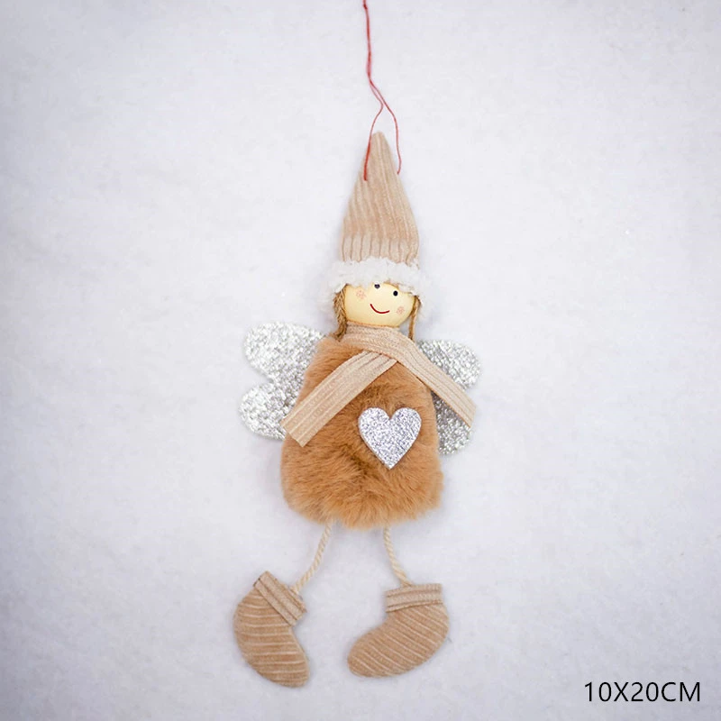Рождественский Ангел-девочка мальчик лыжные Куклы Орнамент с рождественской елкой Natal Noel Deco Рождественское украшение для дома год детский подарок - Цвет: G-3