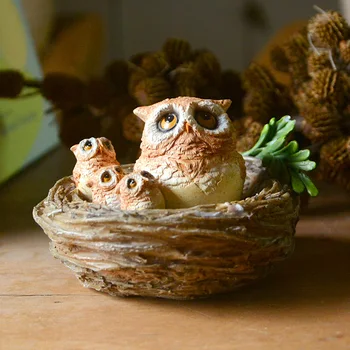 

RESIN OWL IS CUTE CREATIVE AND FUN ANIMAL RESIN AMERICAN GARDEN ORNAMENT CARTOON LOVELY DECORATION LUCKY SCULPTURE STATUES HOME