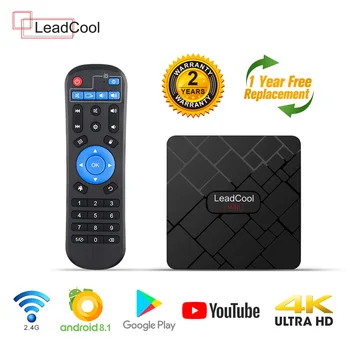 

Leadcool Mini Smart TV Android 8.1 1G8G 2G16G Quad Core LAN 100M Full HD HDMI 2.0 2.4G Wifi 4k Media player without Subscription