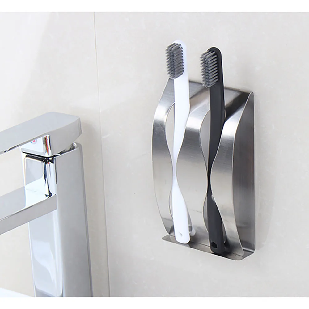 Нержавеющая сталь Зубная щётка полка настенное крепление держатель 3/2 крючок