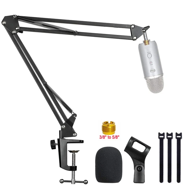 Support de Microphone de bureau, flèche de Suspension réglable, bras de  ciseaux pour Blue Yeti Blue