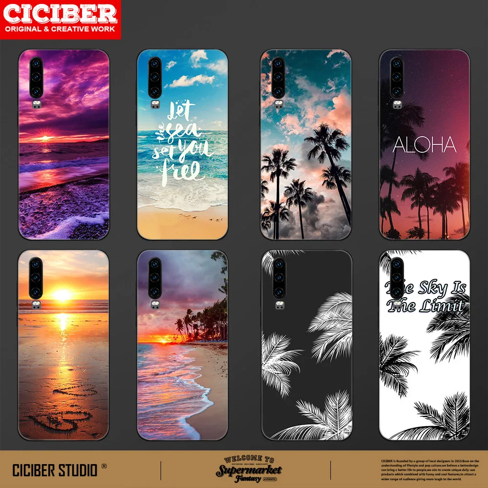 

Leaves Sea Case for Huawei P40 P30 P20 Pro Lite Mate 30 40 20 Lite Pro Honor 30 20 10 9X Pro Lite P Smart 2020 TPU Cover Capa