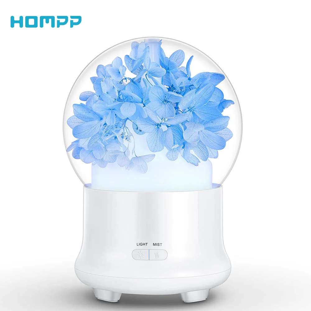 

Essential Oil Diffuser,Cool Mist Diffuser Humidifier Flower Design Aroma with Adjustable Mist Mode,Auto off for Home Office Blue
