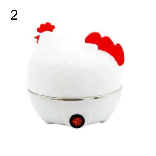 White Курица форма Электрический 7 отверстий яичный котел Пароварка Кухня инструмент для готовки - Цвет: White