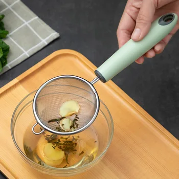

Stainless Steel Filter Screen Spoon Household Kitchen Hot Pot A Soup Spoon Screen Sieve Function Baking Flour Grid Juice Soybean
