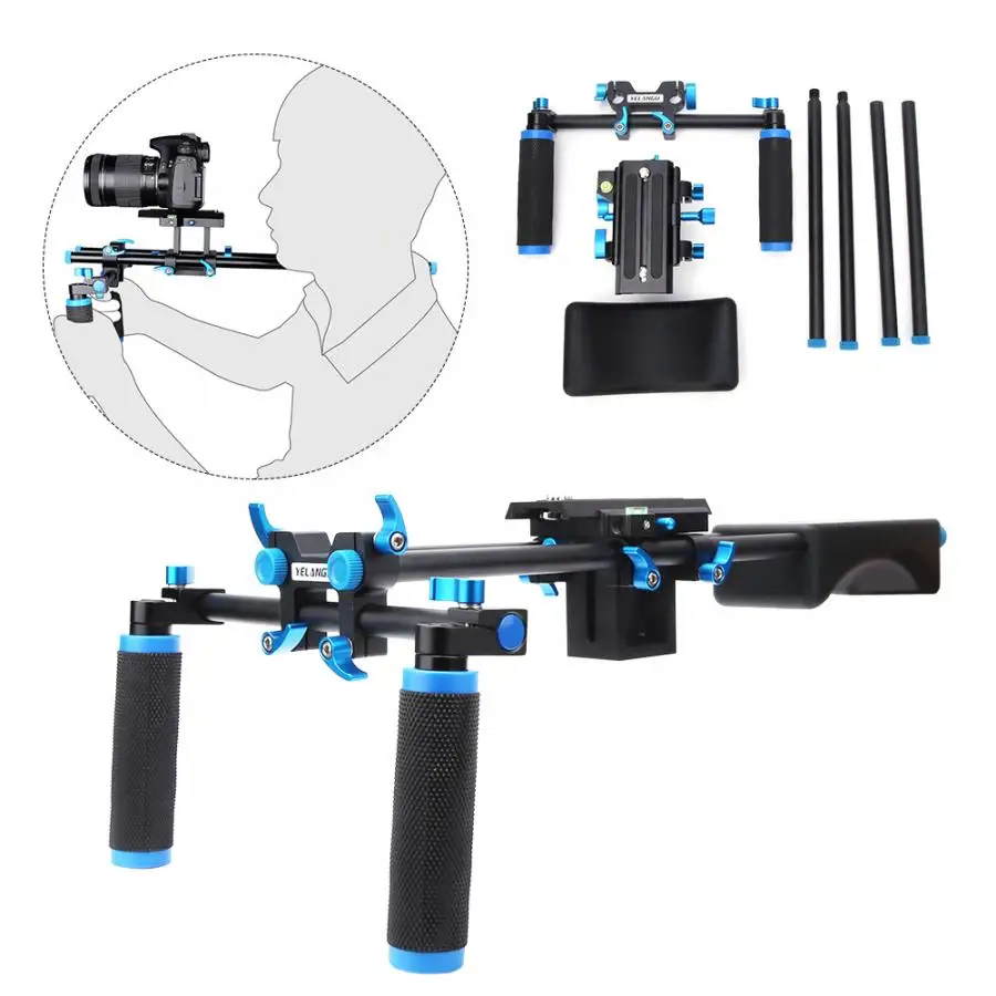 YELANGU D2 DSLR RIG 5D2/5D3 Крепление плеча поддержка системы стабилизатор кронштейн для DSLR камеры с 1/4 винтовым отверстием