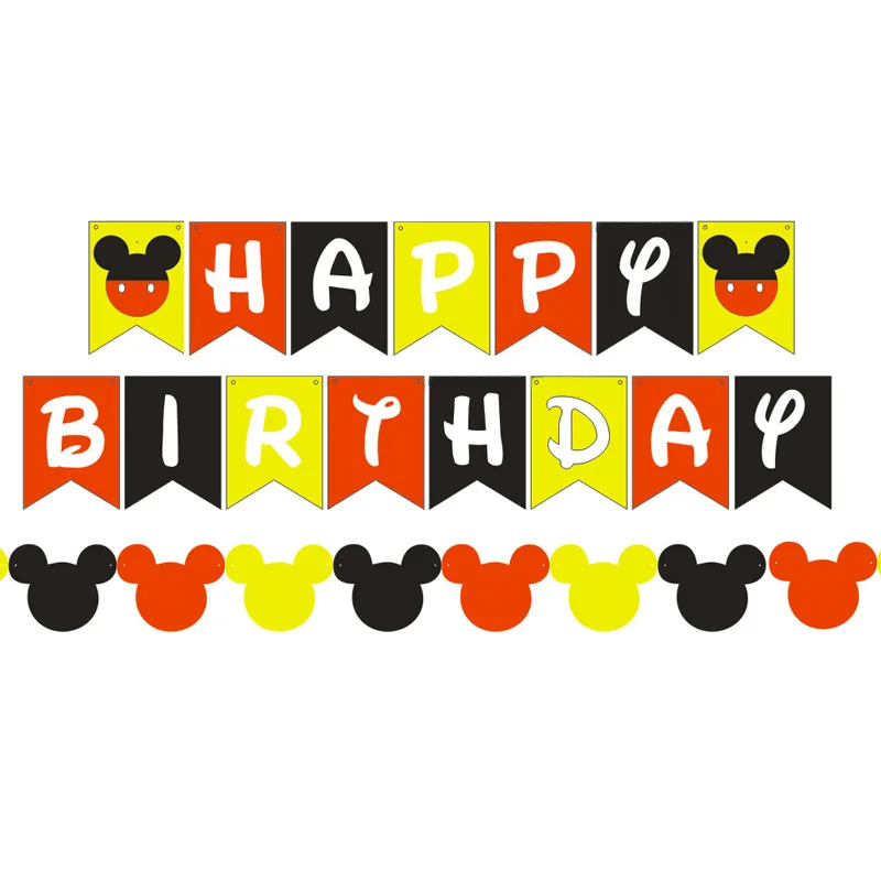 SquareMickey 1set Космический космический корабль тема баннер для украшения вечеринки Дети вечерние украшения Детская ванна pull Флаг Цветочные украшения на вечеринку дня рождения - Цвет: SquareMickey 1set