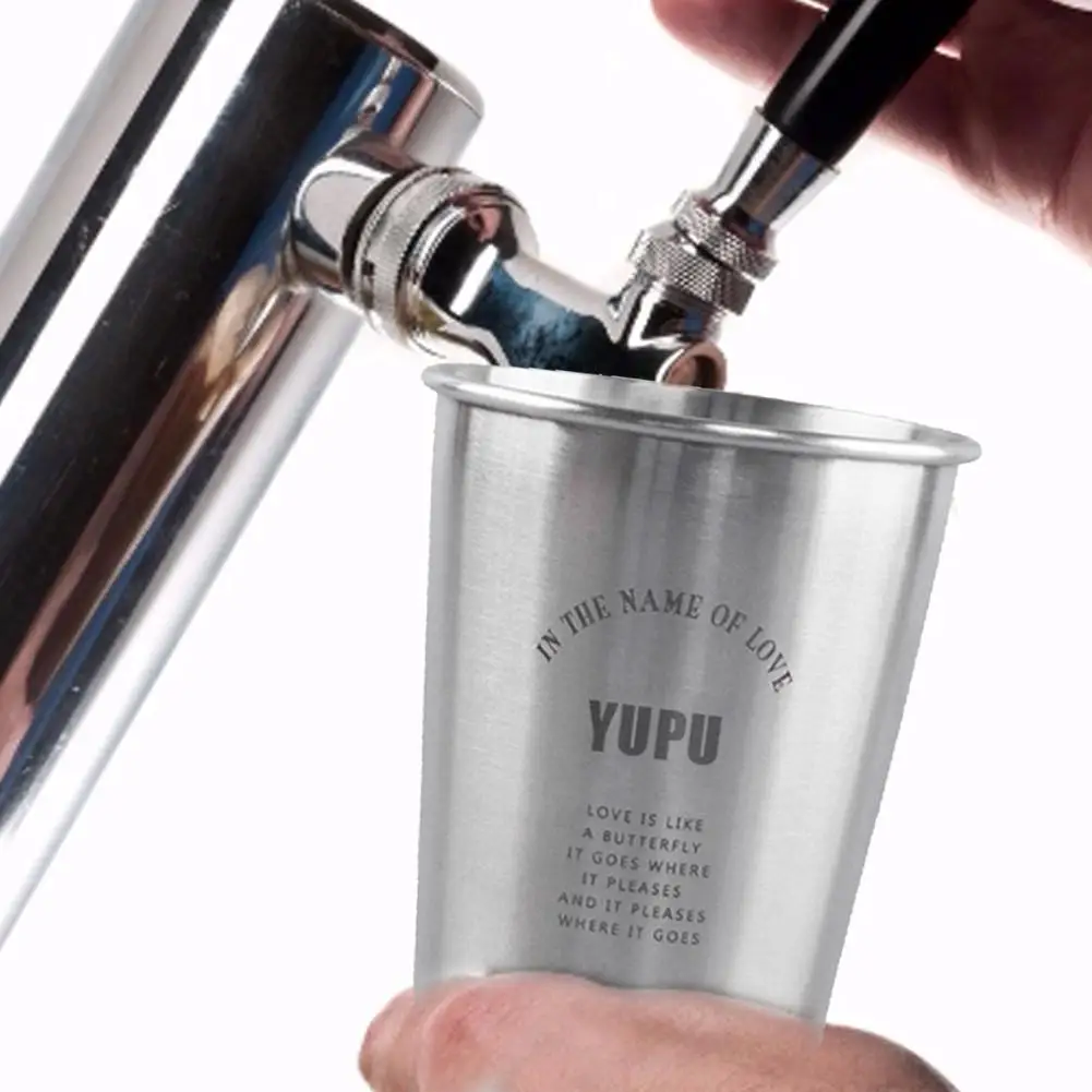 

Food Grade Stainless Steel Cup For Beer Wine Glass Coffee Silver Brushed Water Cocoa Cup For Traveling Camping Hiking Beer Cup