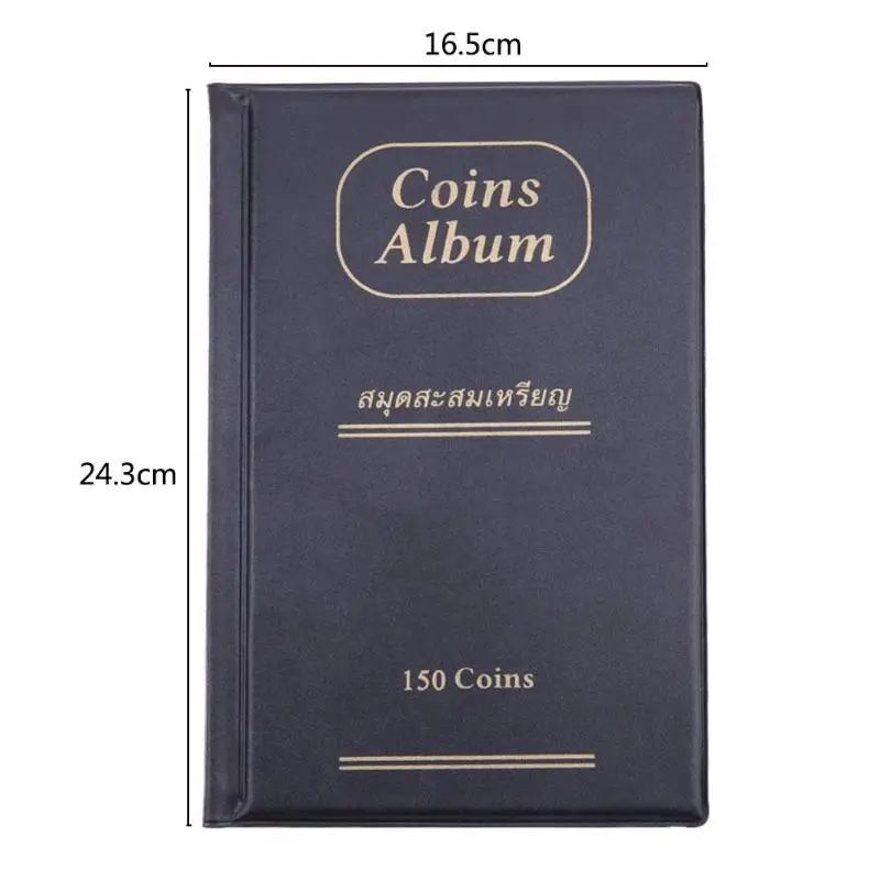 Альбом для монет, 10 страниц, 150 карманов, держатель для монет, коллекционная книга, подарки