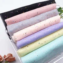 Мятный тюль, ткань для шитья платья, блестящая сетка, кружевная ткань для рукоделия, свадебное украшение 0,5 метров/1 ярд TJ0556