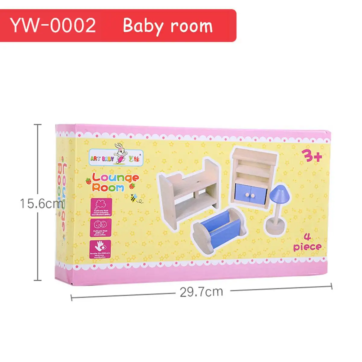 Baby room Детские ролевые игры деревянный кукольный домик мебель Игрушки для кукол спальня кухня гостиная игрушки набор куклы игрушки подарки для детей - Цвет: Baby room