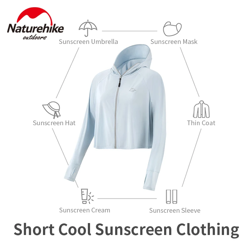 

Naturehike Summer Short Cool Sunscreen Clothing Upf50+ Anti-UV 9cm Brim Wind Resistant Coat Fashion Woman/Man With Hair Outlet