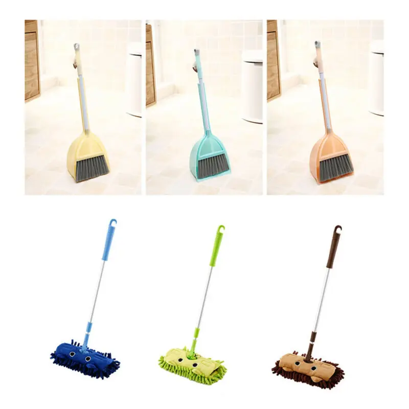 Детская Чистящая кухня метла игрушка ролевые игры Набор Швабра Handbroom Совок ребенок косплей бесные игрушки