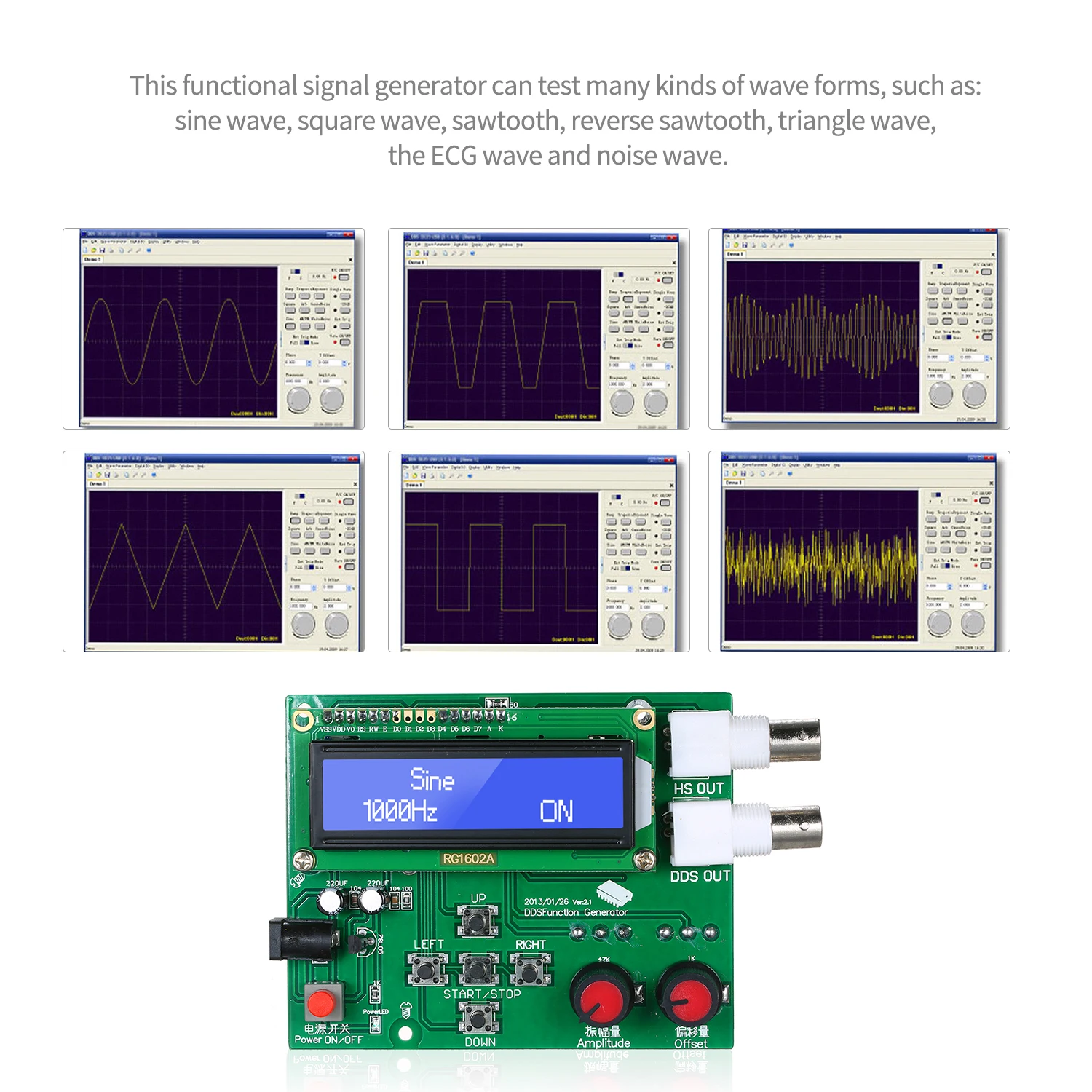 DDS функция генератор сигналов Модуль синуса квадратный треугольник Пилообразная волна низкочастотная функция генератор цифровой DIY модуль