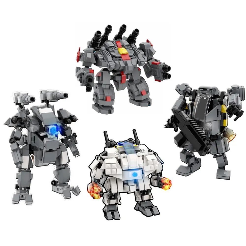 Modiker мини MOC бронированная посадка меха снег Барсук Кирпичи Модель маленькие