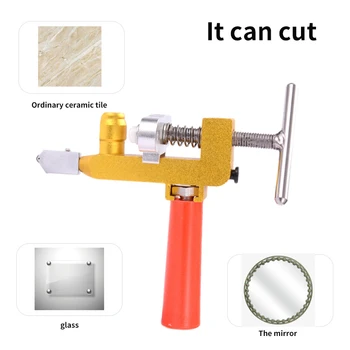 

Portable 2 in 1 Handheld Glass Tile Cutter Aluminum Glass Cutter for Tiling Glass Mirror Cutting Tool High-strength Glass Cutter