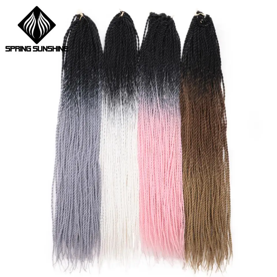 

30roots Senegalese Twist Crochet Braid Hair Extensions Synthetic Ombre Braiding Hair Extentions Faux Locs Box Braids