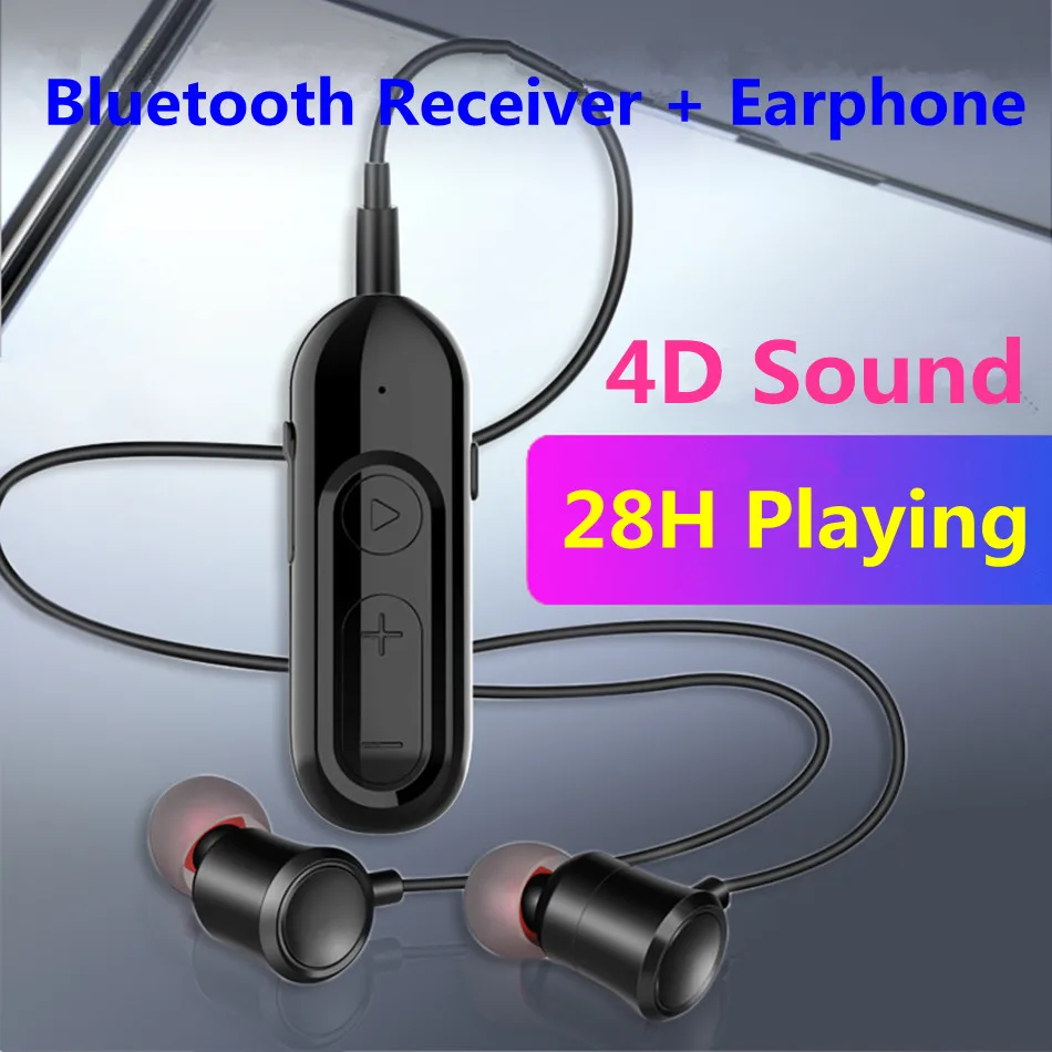 Новинка Bluetooth 5 0 наушники + аудиоресивер 3 мм AUX разъем стерео музыка беспроводная