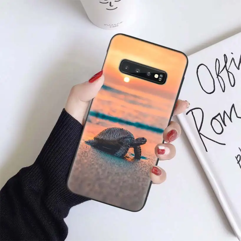 BS190-9 Черепаха черный чехол для samsung Galaxy A50 A70 A50S A10S A20S A10 A20E A30 A40 M40 M30S A80 мягкий чехол для телефона - Цвет: BS190-9